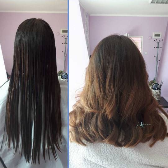 Jovana + #beograd Žensko šišanje Žensko šišanje + feniranje na ravno / lokne - ekstra duga kos
