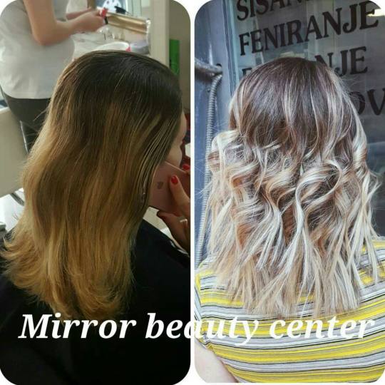 Mirror Beauty Centar #beograd Ombre, sombre, balayage pre&posle Balayage color + sealplex + šišanj