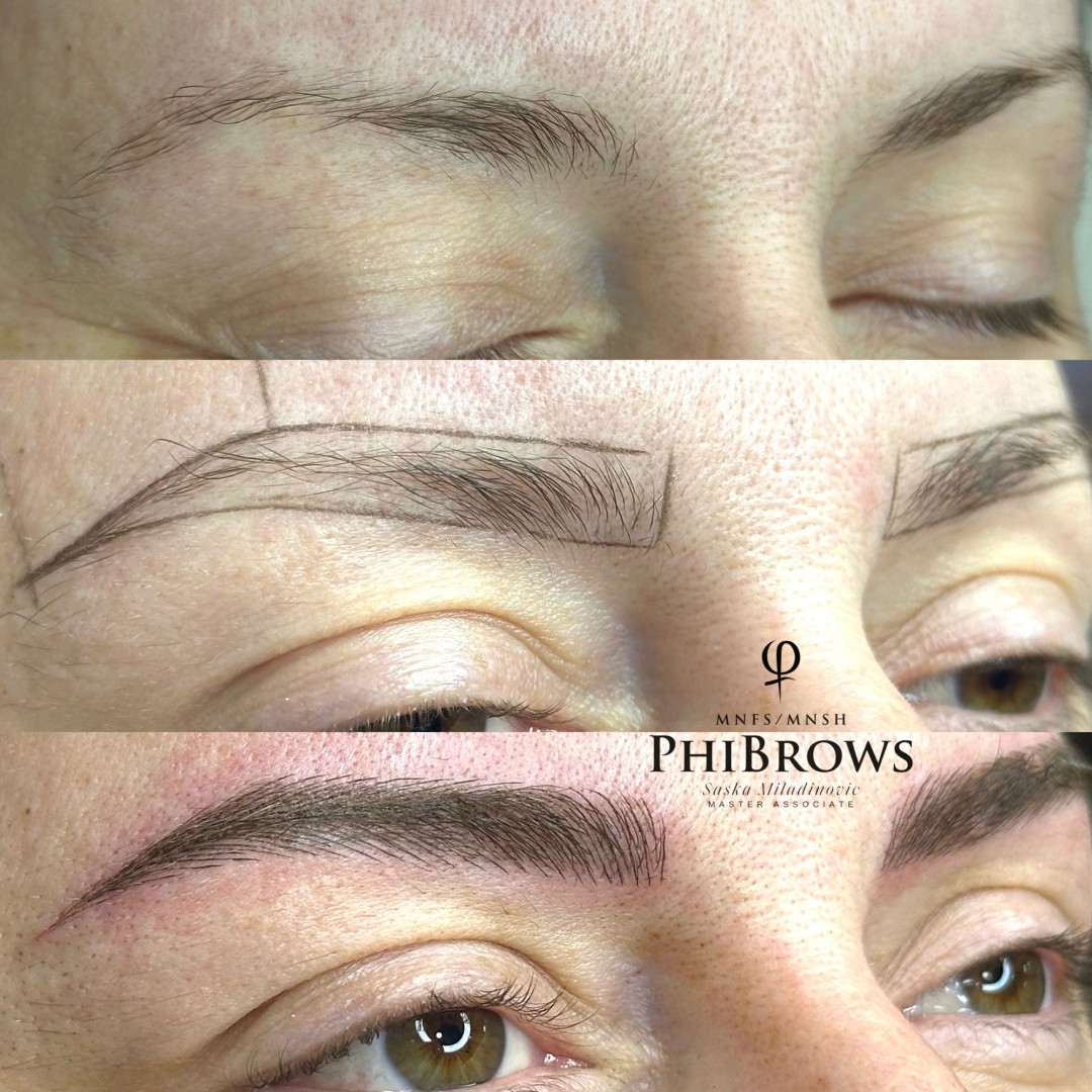 Estetic studio Ognjanović #beograd Trajna šminka Trajna šminka obrva - kombinovana tehnika