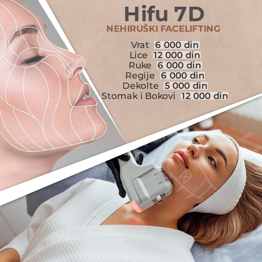 Epil Lux Centar #beograd Tretmani vrata i dekoltea Hifu 7d