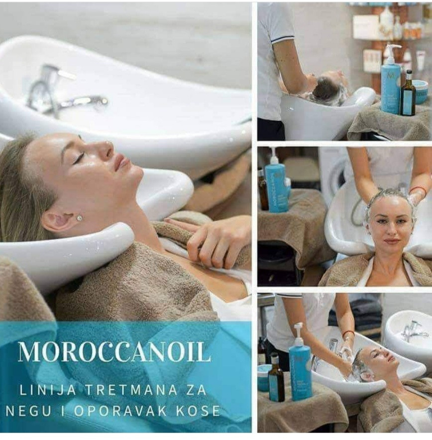Kalina Beauty #beograd Nega i ojačavanje kose Maroko tretman kose + feniranje na ravno - sve dužine kose