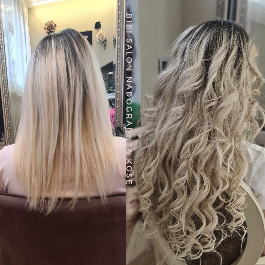 Bibi beauty centar #beograd Nadogradnja kose Nadogradnja kose mikro ring - do 50 pramenova
