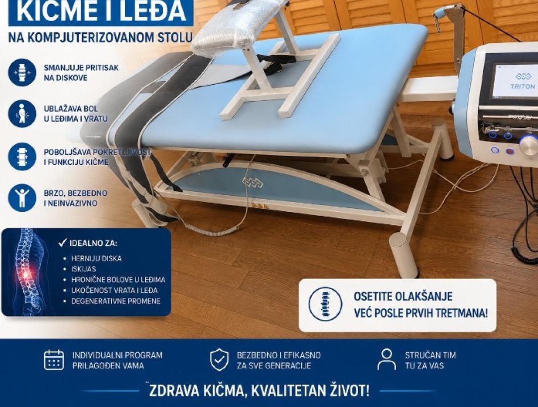 Trakcioni sto - dekompresija + lečenje kičme - Fizio Odmorko, Beograd Terapeutski tretmani Wellness Terapeutski tretmani, Beograd, Zemun Gornji grad, Zemun polje, Altina, Galenika, Batajnica