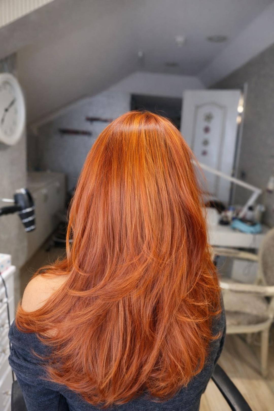 Farbanje cele dužine - kosa srednje dužine - Bibi beauty centar, Beograd Farbanje kose Frizerski saloni Farbanje kose, Beograd, Banovo brdo