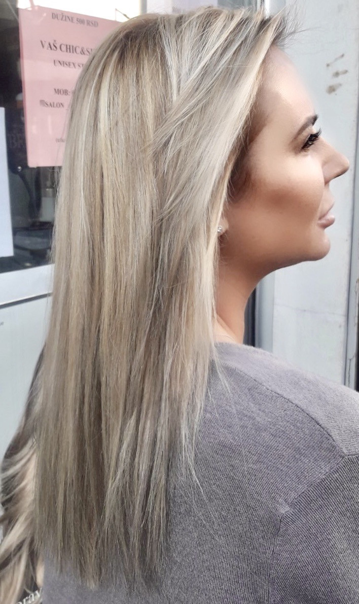 Chic & Shine #beograd Pramenovi Pramenovi na foliju - duga kosa