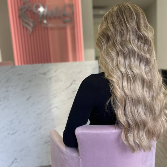 HeliS #beograd Pramenovi Pramenovi na foliju / Balayage + preliv + feniranje - ekstra duga kosa