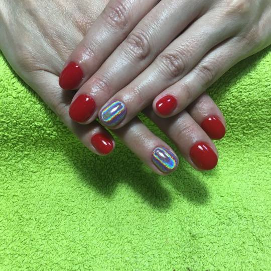 Look at me #beograd Manikir nails art - chrome effects
