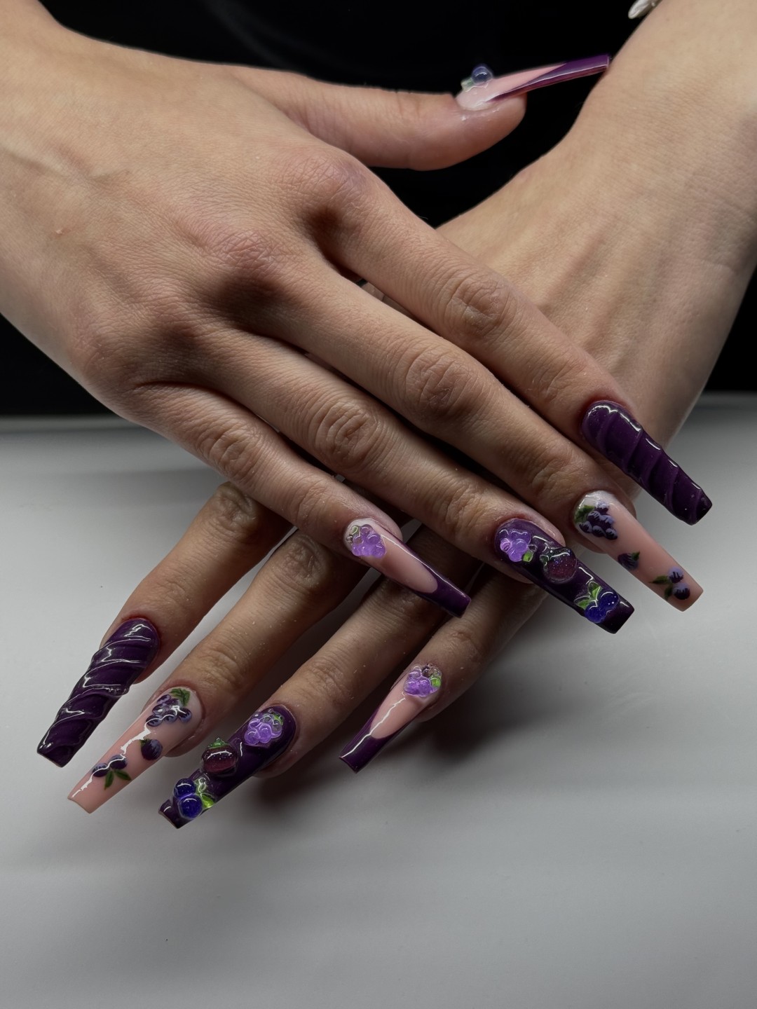 The Maya #beograd Izlivanje noktiju Izlivanje noktiju gelom + nail art - XXL dužina