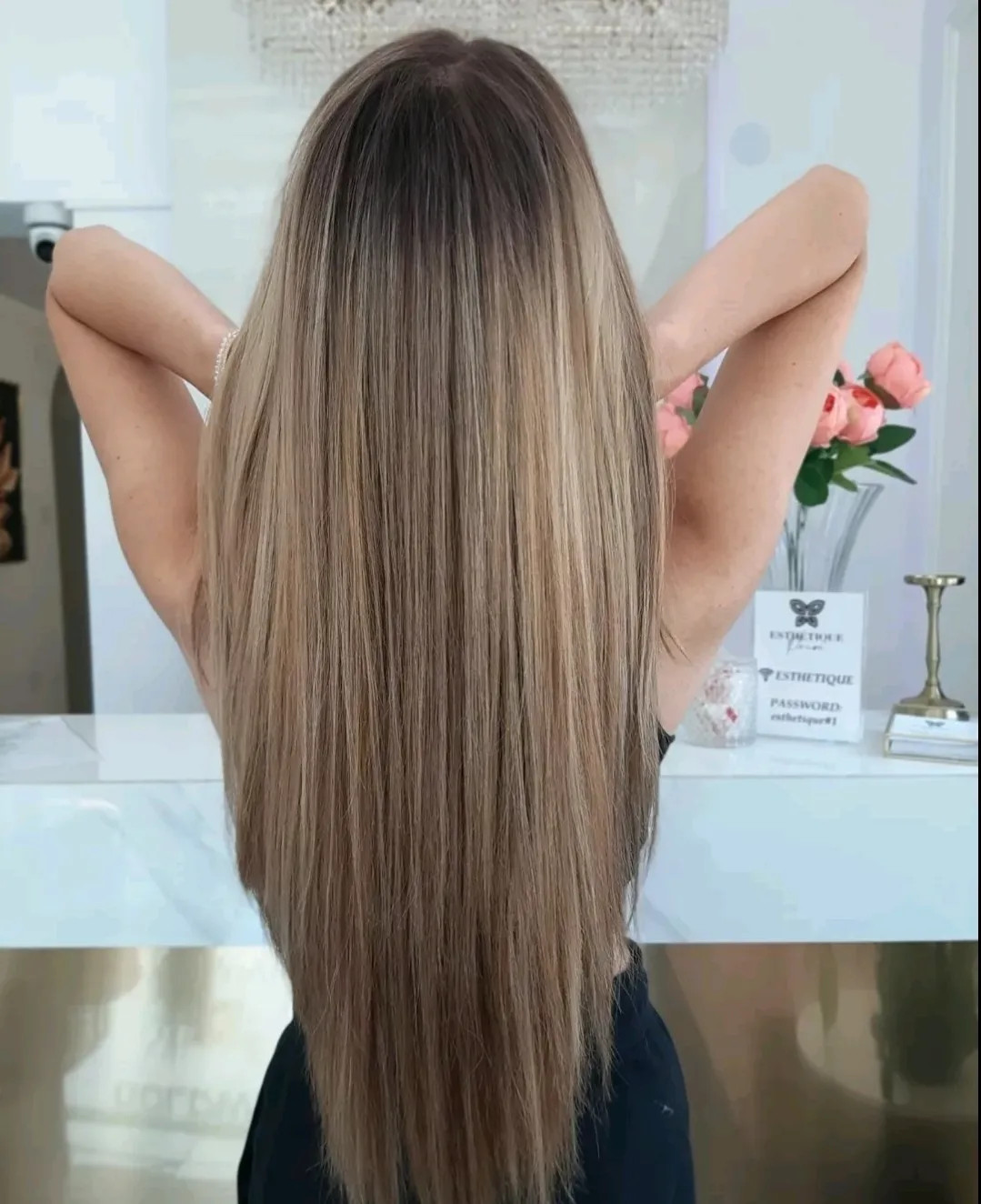 Esthetique Privé #beograd Ombre, sombre, balayage GOLDWELL Balayage + preliv + feniranje - duga kosa