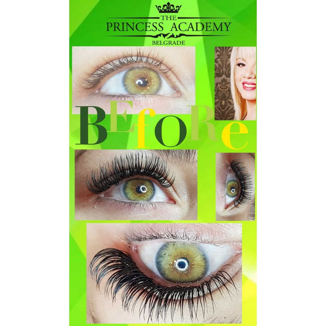 The Princess Academy #beograd Nadogradnja trepavica Nadogradnja svilenih trepavica - 1 na 1