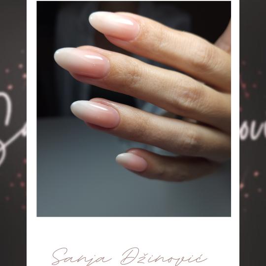Sanja Džinović - Vračar #beograd Manikir Ruski manikir + rubber baza - L dužina noktiju