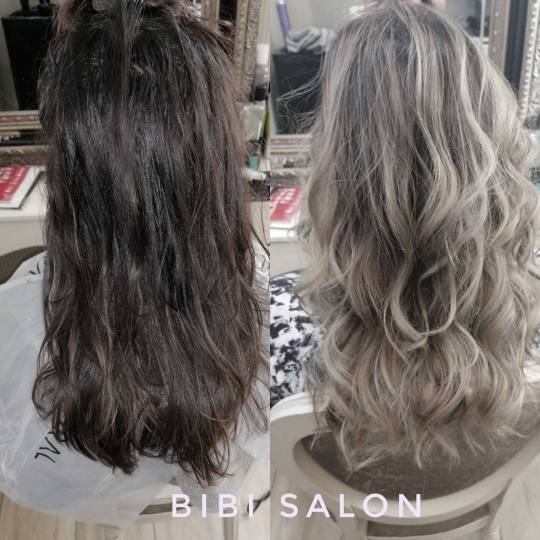 Bibi beauty centar #beograd Pramenovi Pramenovi na foliju u 1 / 2 boje / blanšem + olaplex+ preliv 