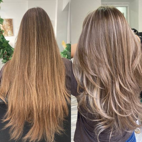 Atelje Glossy Hair #beograd Keratinski tretmani Pramenovi / balayage + Glossy tretman + feniranje - 