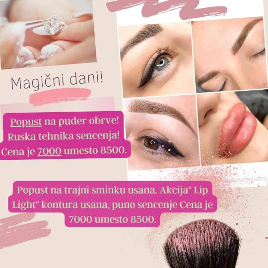 Beauty and me #novisad Trajna šminka PHI mikroblading obrva - japansko iscrtavanje obrva Popust na 