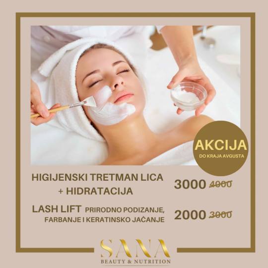 Sana Beauty & Nutrition #beograd Tretman lica Higijenski tretman lica Akcija:
1. higijenski tretman