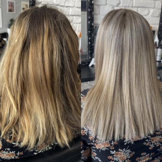 Dolce 712 #beograd Pramenovi Color kose + feniranje na ravno - duga kosa