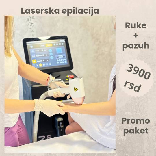 Sedef Beauty house #beograd Laserska epilacija Laserska epilacija celih ruku + pazuha - za dame Izab