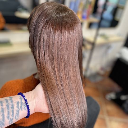 Milica Kukolj #novisad Farbanje kose Farbanje cele dužine - duga kosa + feniranje
