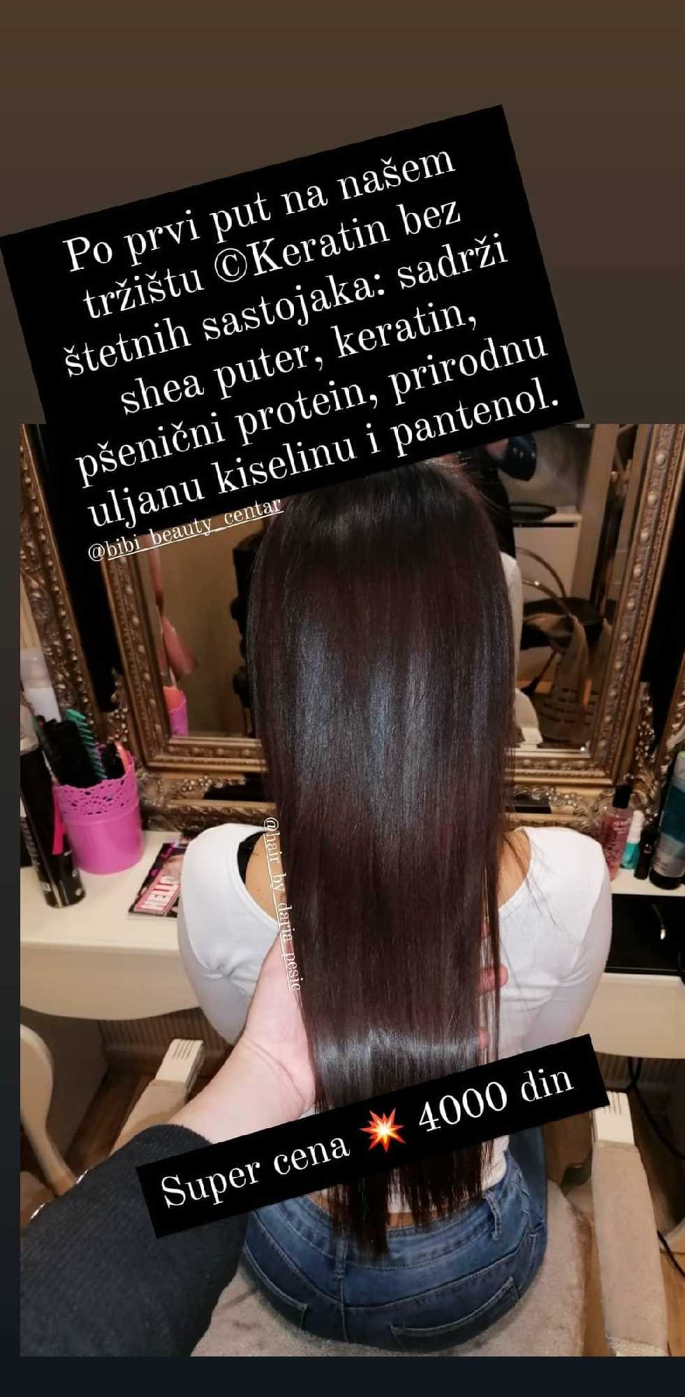 Bibi beauty centar #beograd Nega i ojačavanje kose Brazilski keratin - srednja duzina kose