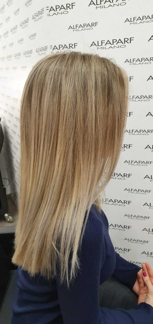 Alfaparf Studio #beograd Pramenovi Izvlačenje pramenova blanšem + preliv - duga kosa