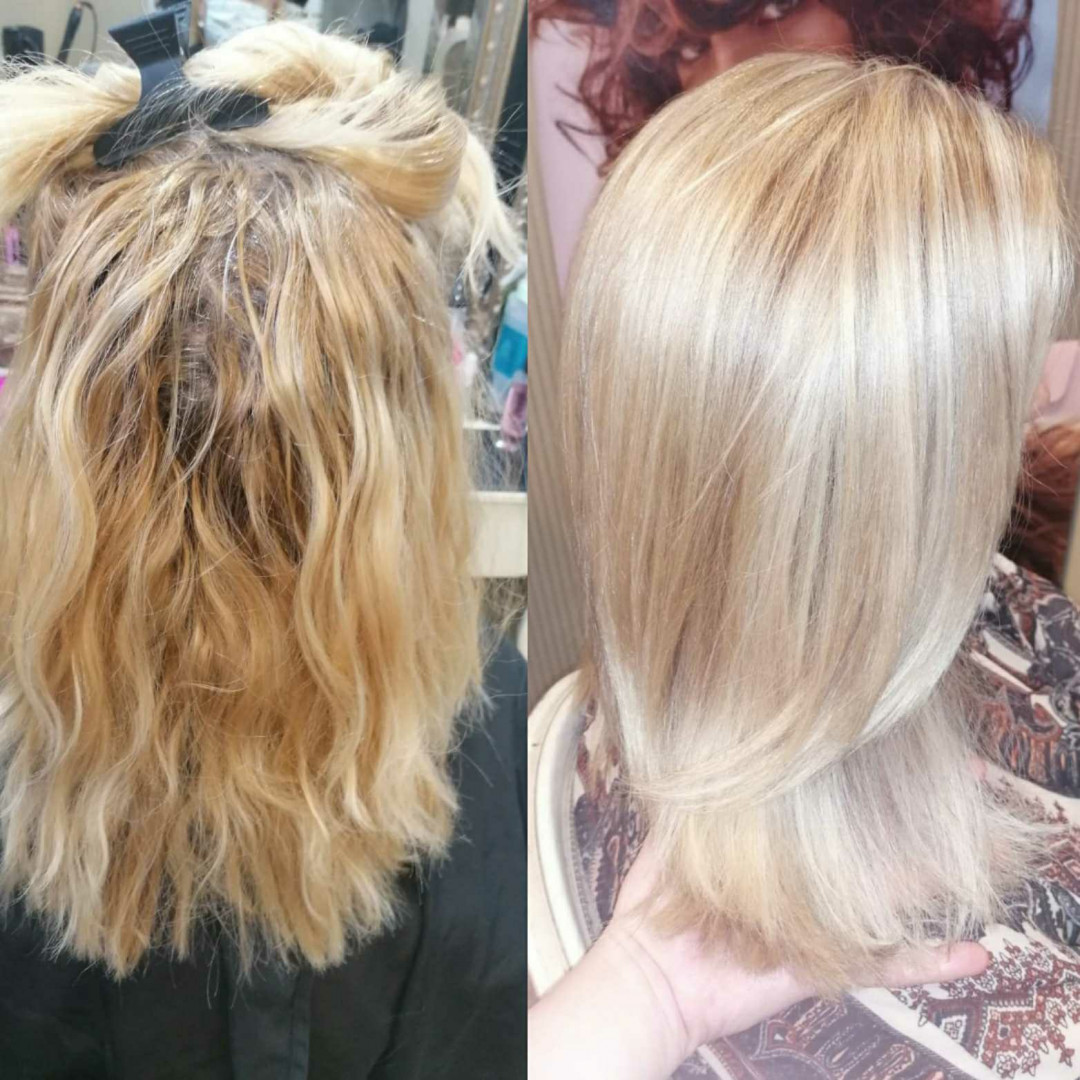 Bibi beauty centar #beograd Farbanje kose Farbanje cele dužine - kosa srednje dužine