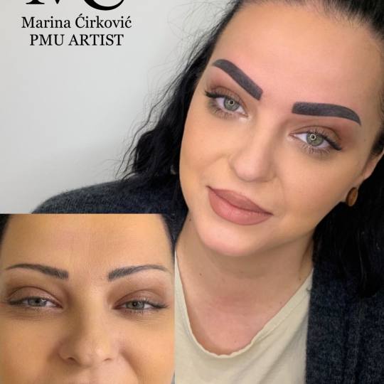 Aurora Beauty Studio #beograd Trajna šminka Puder obrve