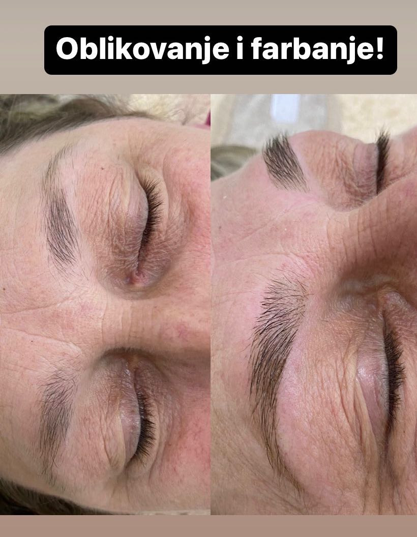 Čupanje obrva pincetom + farbanje - Makeup Olja Grbić, Novi Sad Obrve Lice Obrve, Novi Sad, Rotkvarija, Podbara, Salajka