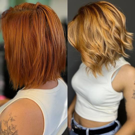 Amaya BeautyConcept #beograd Pramenovi Pramenovi na foliju - kosa srednje dužine Nijansiranje sredn