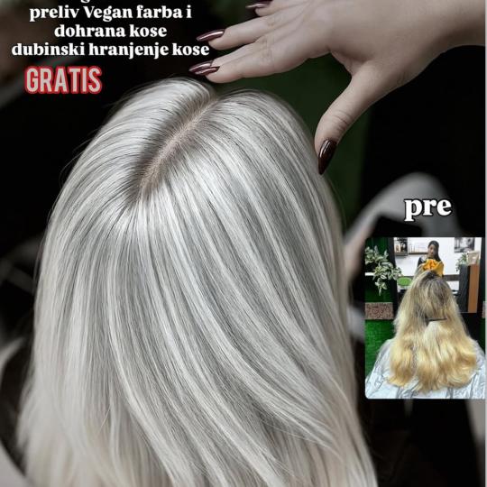 Vegan Darija hair delux #beograd Pramenovi Pramenovi na foliju + gratis Argan tretman dubinske hidra