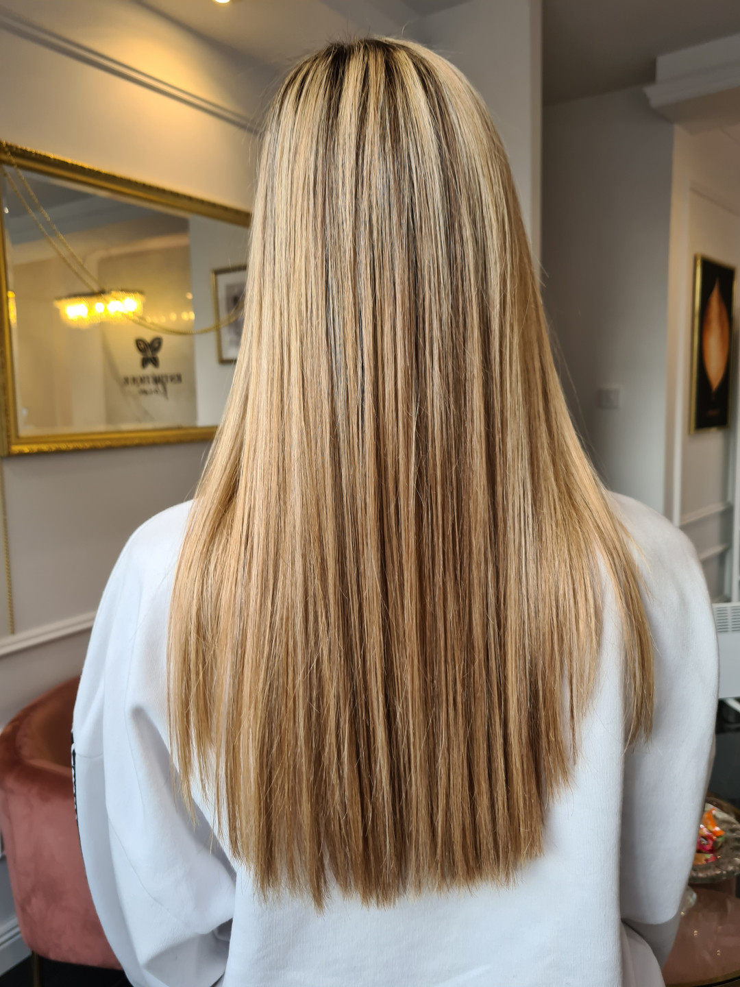 Esthetique Privé #beograd Pramenovi GOLDWELL Pramenovi + preliv + feniranje - duga kosa