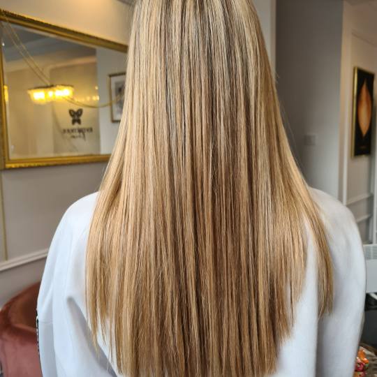 Esthetique Privé #beograd Pramenovi GOLDWELL Pramenovi + preliv + feniranje - duga kosa