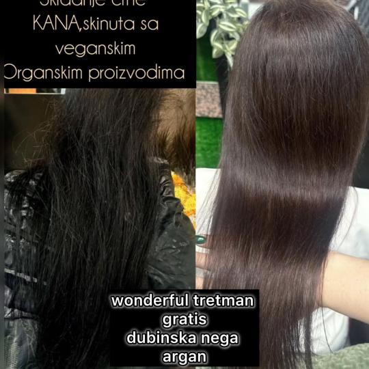 Vegan Darija hair delux #beograd Blajhanje kose Skidanje boje + gratis Argan tretman dubinske hidrat