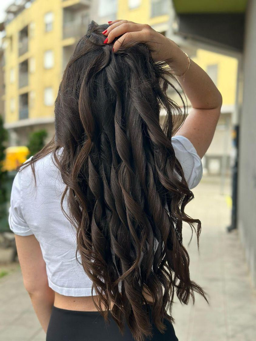 Infinity Hair #novisad Feniranje i stilizovanje Talasi na peglu bez pranja - extra duga kosa
