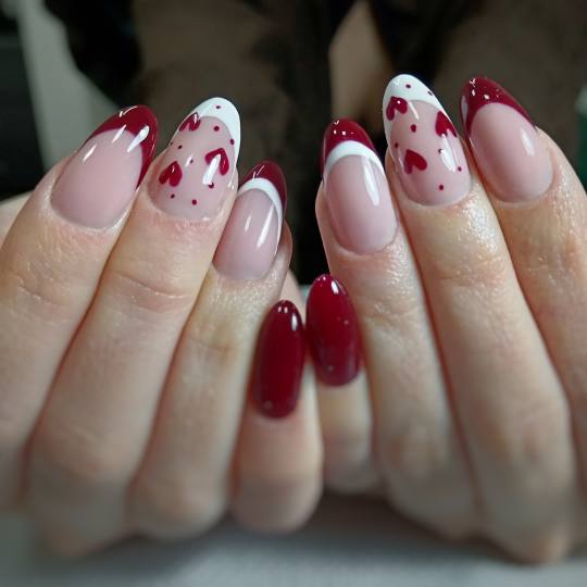 Nails by Helena #beograd Izlivanje noktiju Izlivanje noktiju gelom + ruski manikir - L dužina