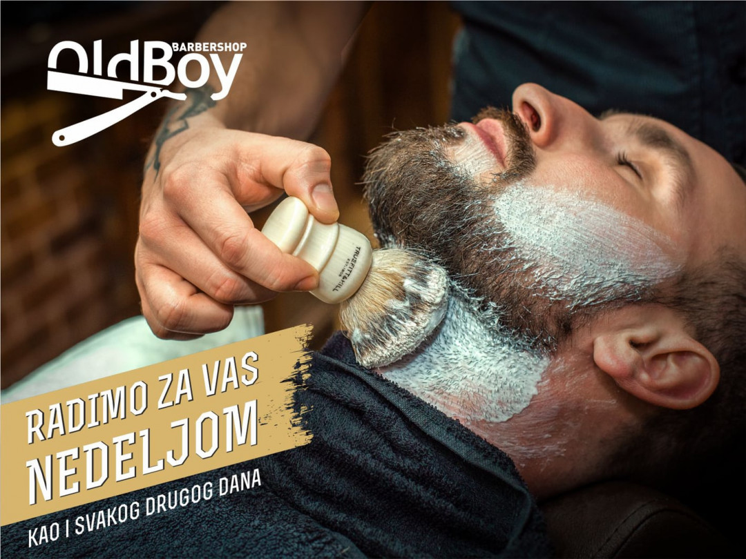 OldBoy Barbershop #beograd Berberin Korekcija brade + izbrijavanje - top barber