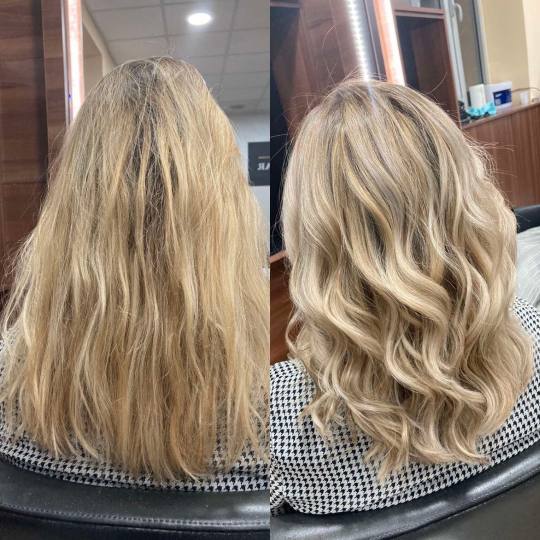 Beauty Centar 2313 #beograd Ombre, sombre, balayage Pramenovi + žensko šišanje + feniranje + tret