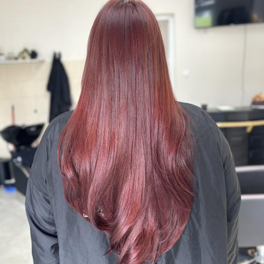 Atelier Kat #beograd Farbanje kose Farbanje cele dužine sa feniranjem- duga/extra duga kosa
