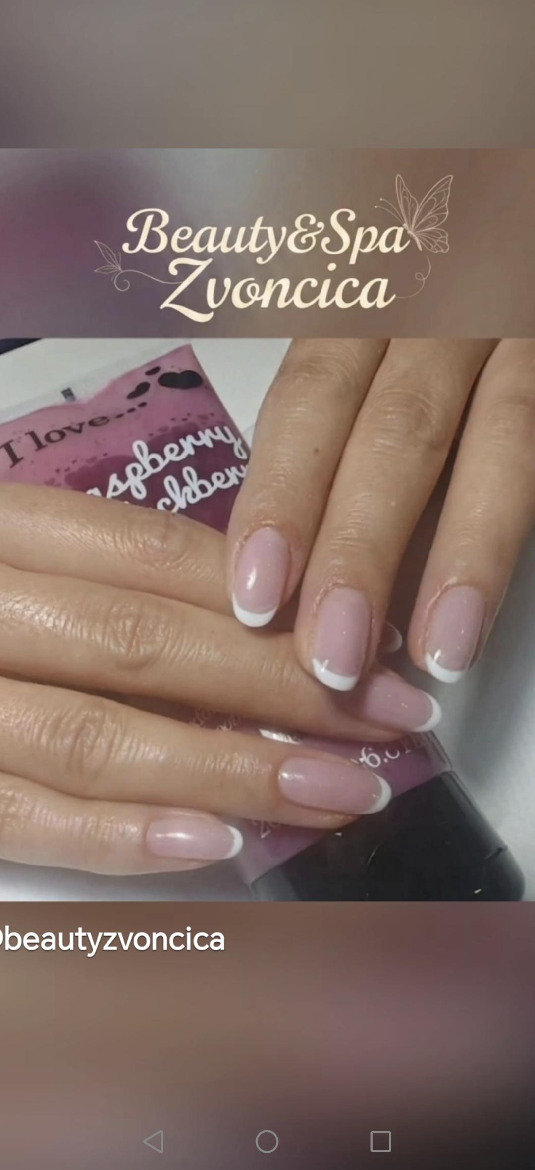 Estetski manikir + rubber baza + french - Beauty & Spa Zvončica, Beograd Manikir Nokti Manikir, Beograd, Voždovac