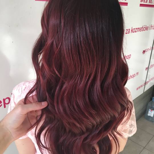 Zailac hair #beograd Farbanje kose Farbanje cele dužine Echosline + feniranje na ravno / lokne - du