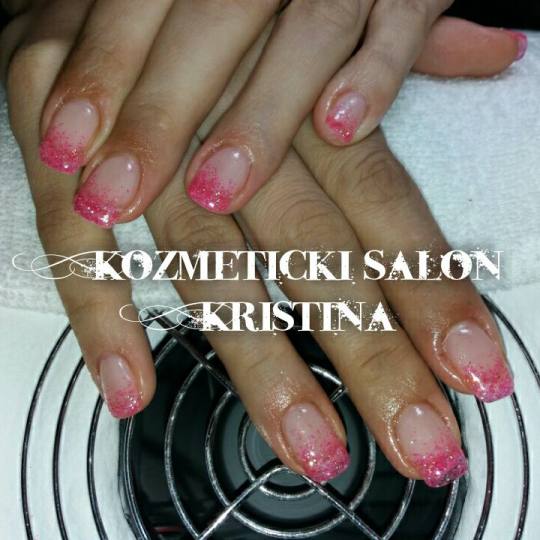 Kristina #beograd Izlivanje noktiju, frenc sljokicama