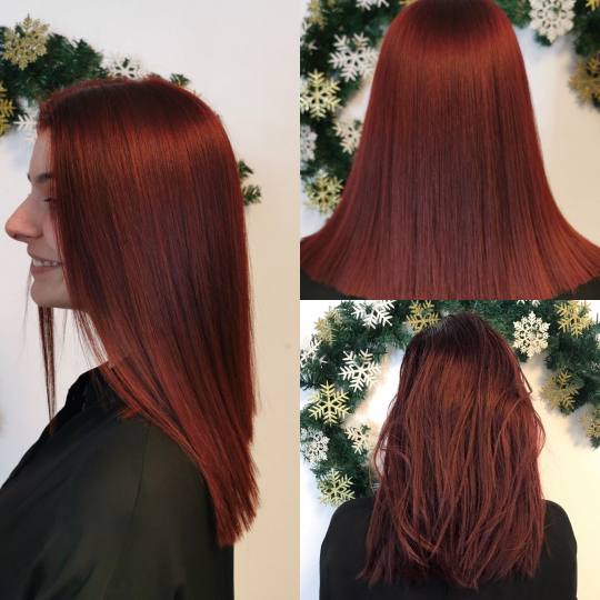 Friends beauty studio #beograd Farbanje kose pre i posle Farbanje cele dužine - duga kosa
