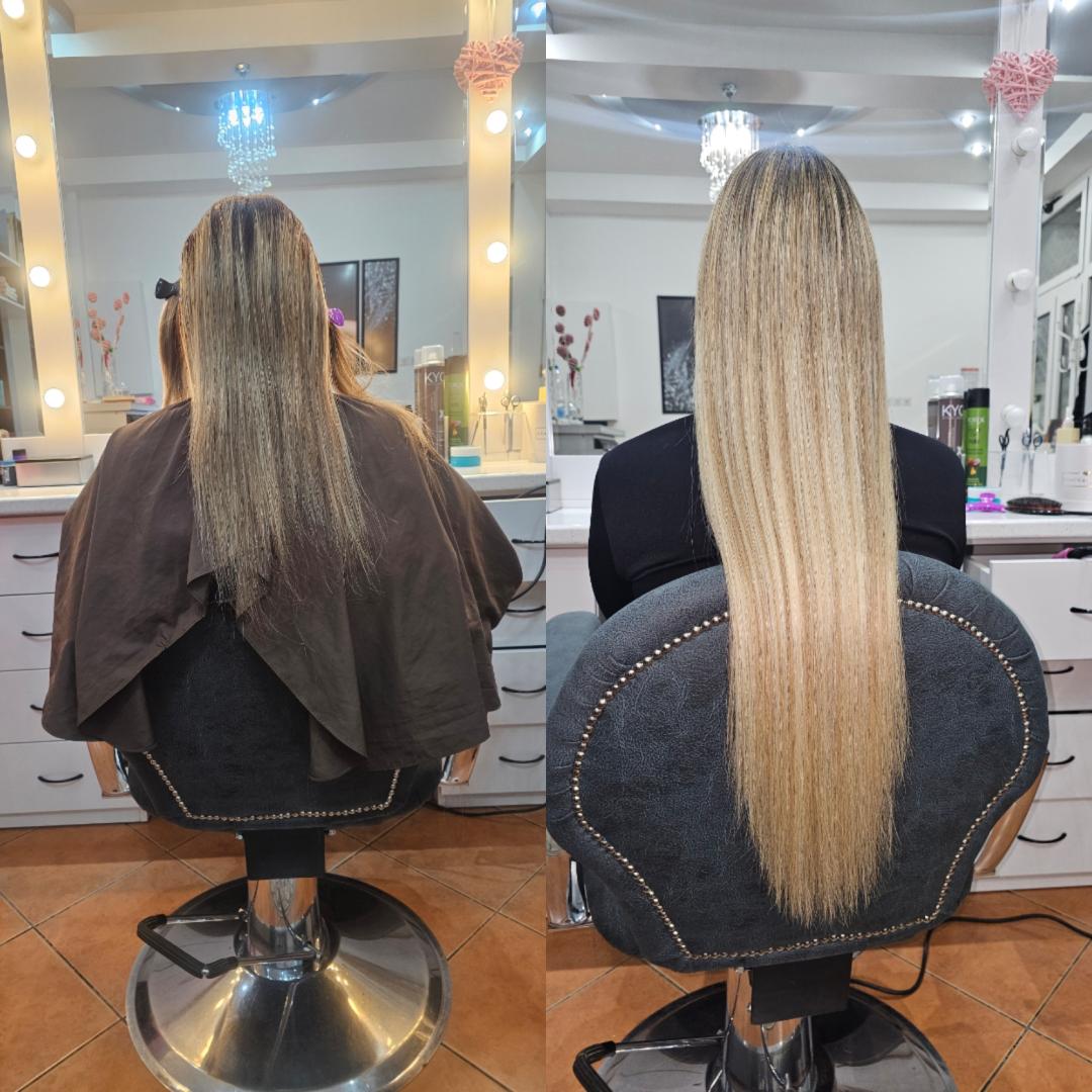 Nadogradnja kose - 70-80 cm - Mia bella beauty, Novi Sad Nadogradnja kose Frizerski saloni Nadogradnja kose, Novi Sad, Sajmište, Detelinara, Banatić