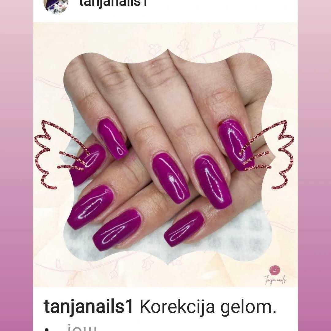 Tanja #beograd Ojačavanje noktiju Korekcija ojačavanja prirodnih noktiju gelom - nokti srednje dužine