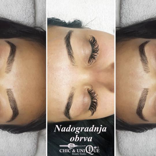Chic & Unique Beauty Studio #beograd Obrve Nadogradnja obrva ( 1:1 - dlaka na dlaku + dlaka na kozu)