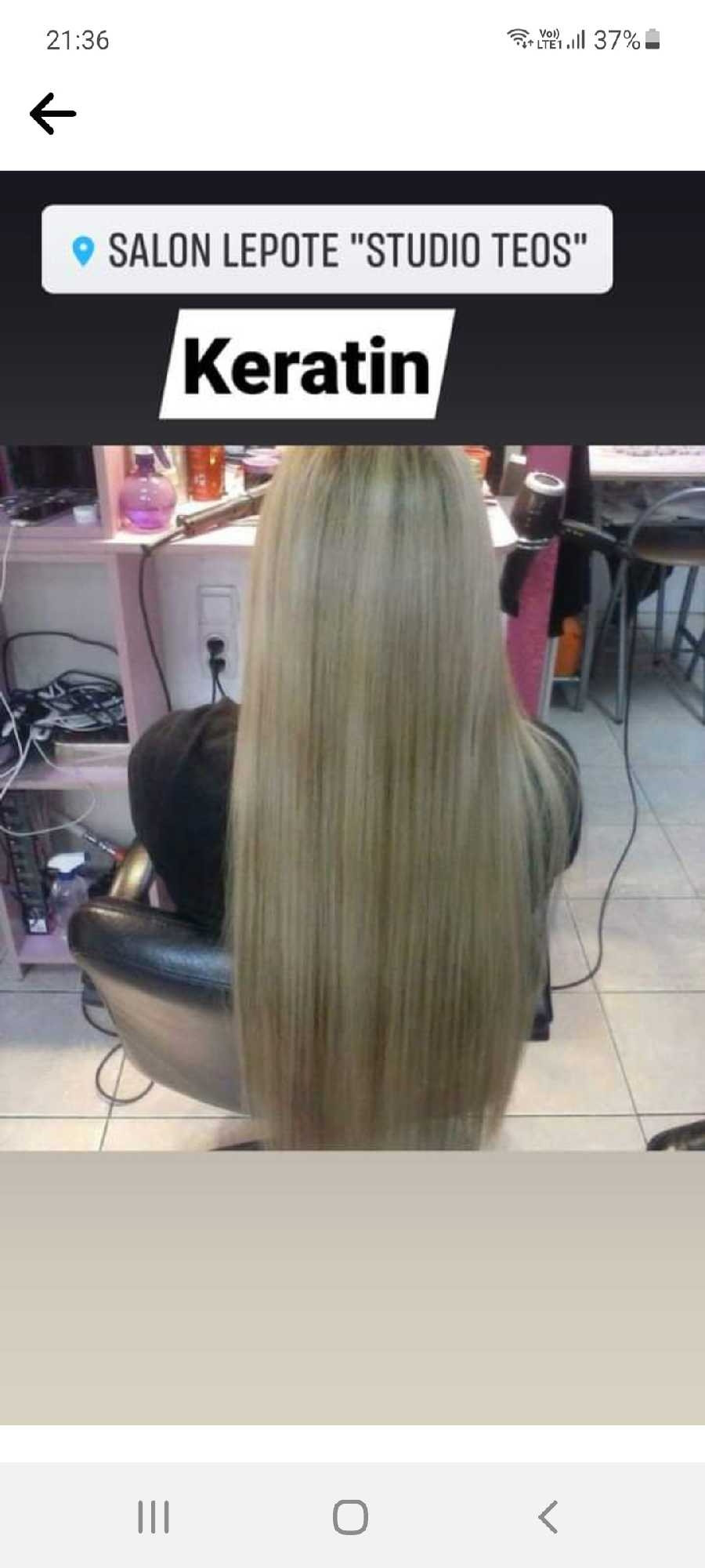 TeoS - Zemun #beograd Keratinski tretmani Keratinsko ispravljanje kose / keratinska nega bez ispravljanja - ekstra duga kosa