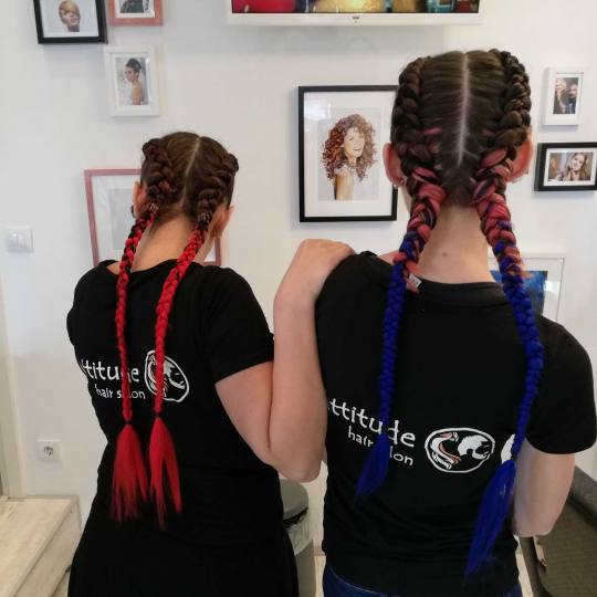 Attitude hair salon #beograd Pletenice, kike, punđe