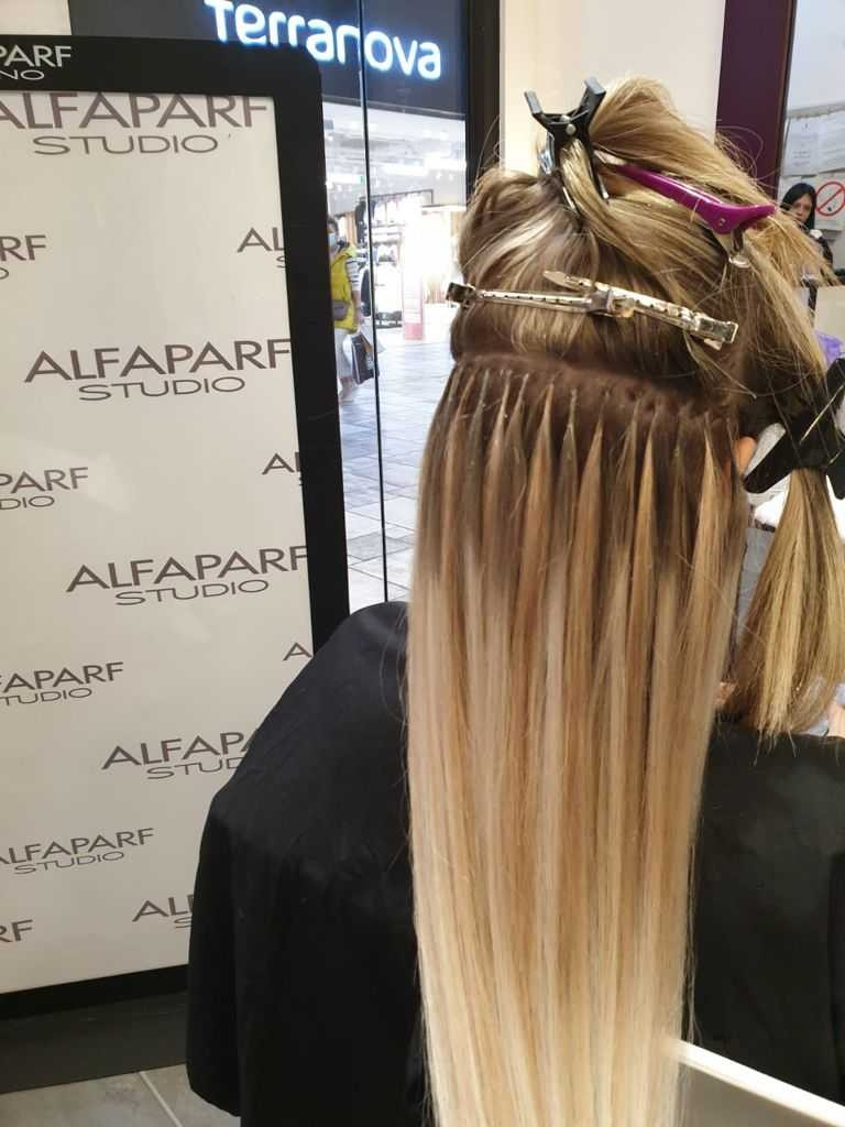 Alfaparf Studio #beograd Nadogradnja kose Nadogradnja kose keratinom / mikroring tehnikom - po pramenu