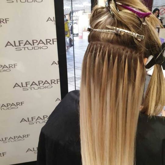 Alfaparf Studio #beograd Nadogradnja kose Nadogradnja kose keratinom / mikroring tehnikom - po prame