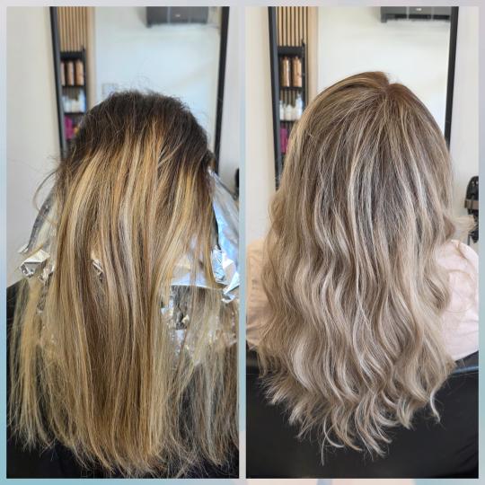 Tesoro Capelli #novisad Ombre, sombre, balayage Nijansiranje kose + feniranje - kosa srednje dužine