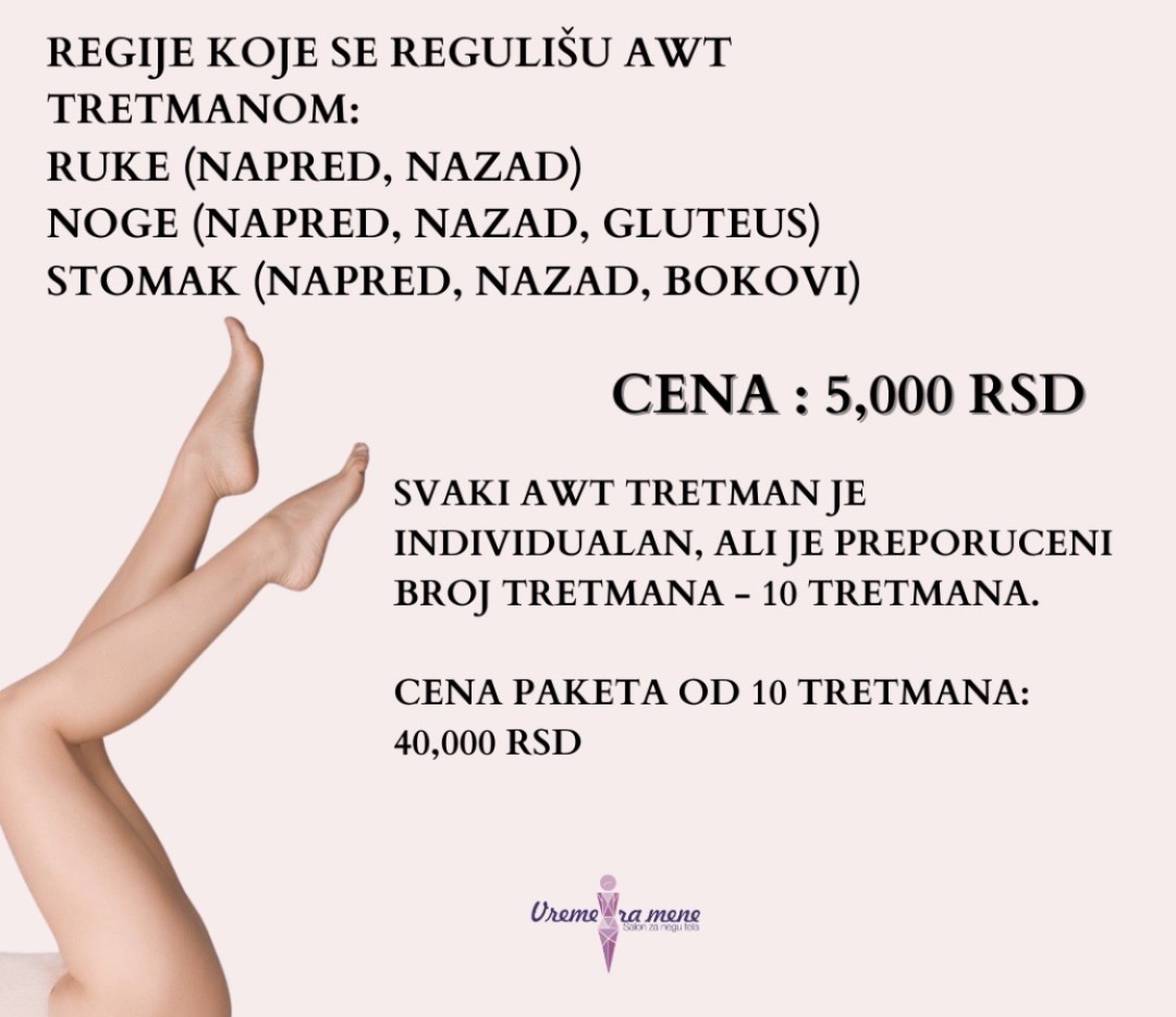 Vreme za mene #novisad Tretmani tela Anticelulit AWT tretman nogu